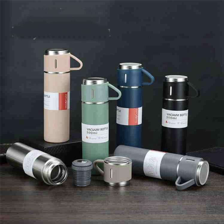 Premium Stainless Steel Vacuum Flask Set - Image 3
