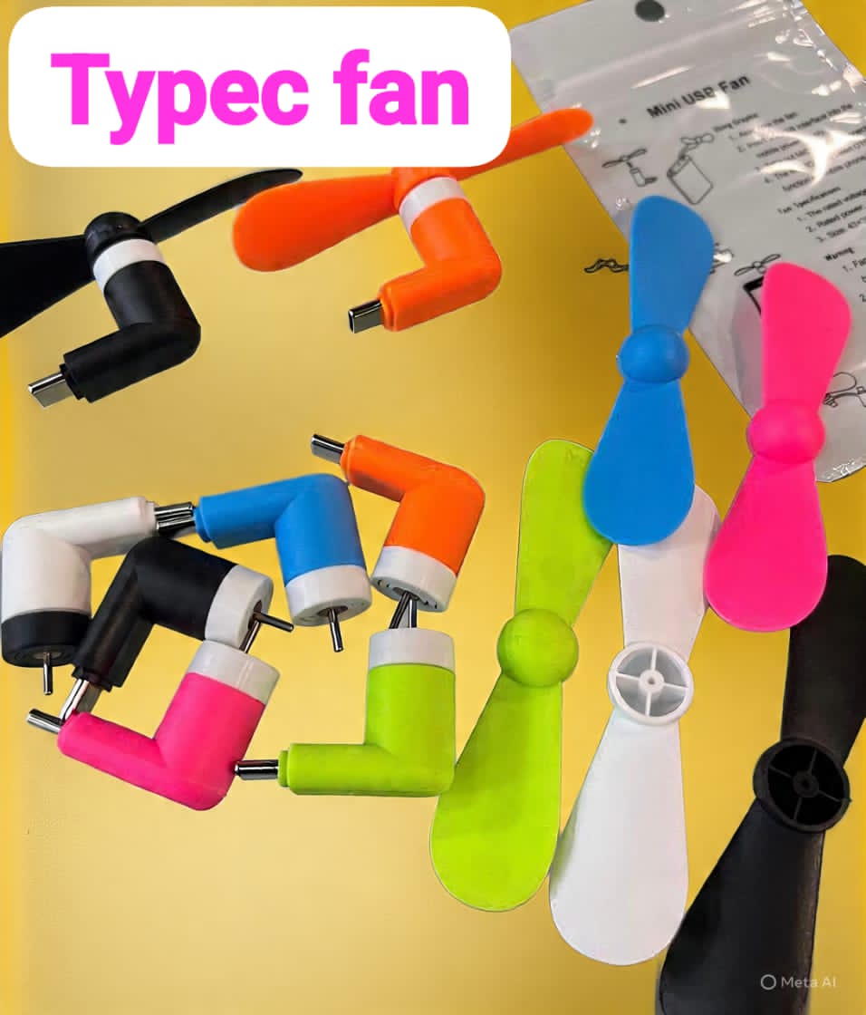 Portable Type-C Rechargeable Mini Fan