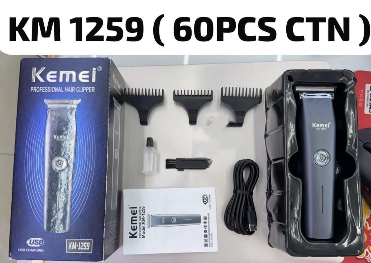 Kemei KM-1259 Professional Rechargeable Hair Trimmer
