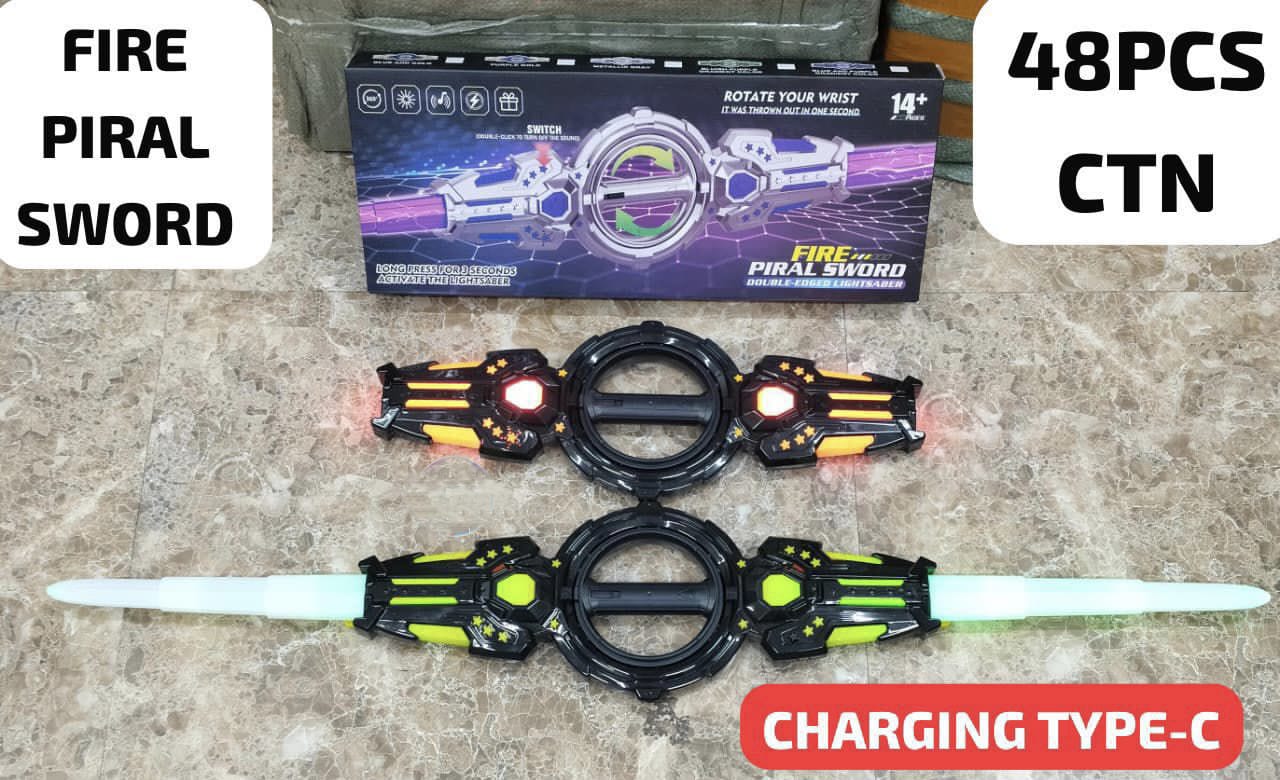 Fire Spiral Sword – Decorative & Performance Prop