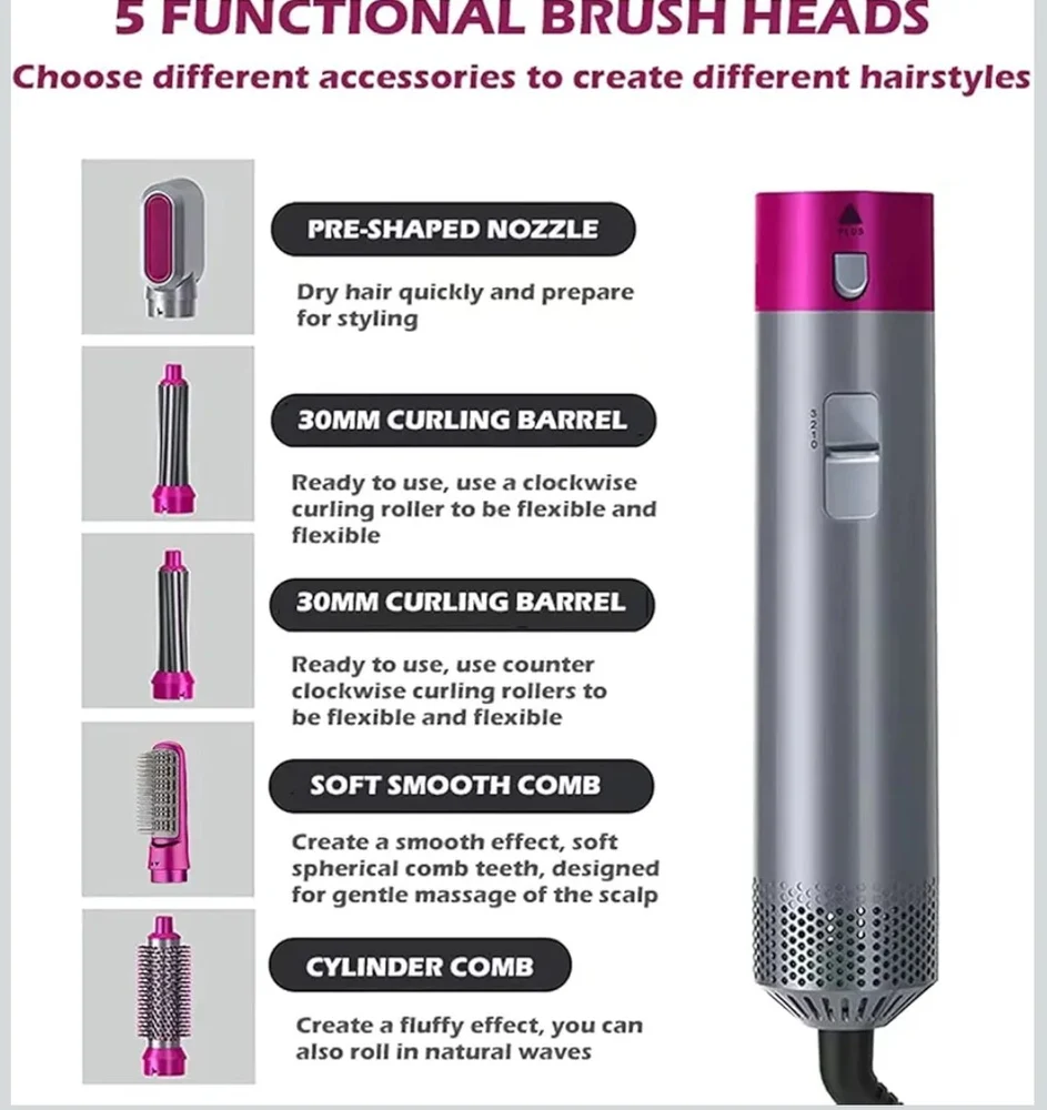 6 in 1 Hair Dryer Brush - Image 4
