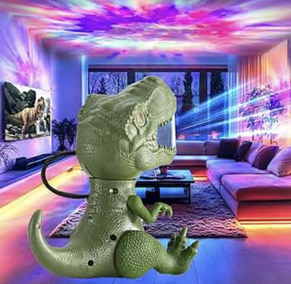 3D Dinosaur Galaxy Projector Night Light With Remote Control & Timer (T-Rex Edition) - Image 3