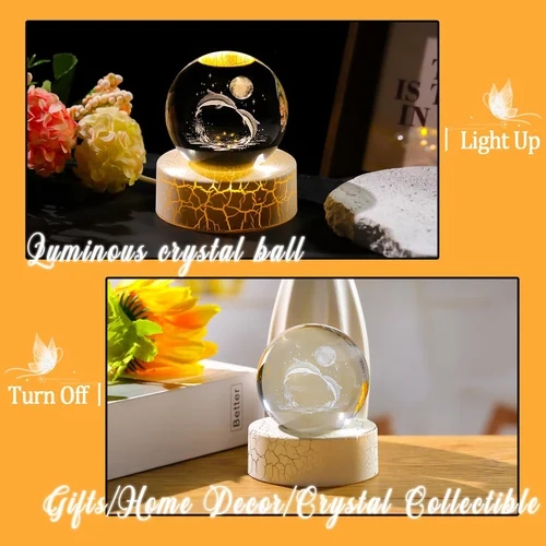 3d Moon Light Crystal Ball