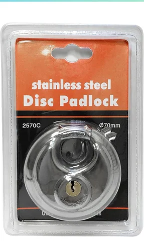 Stainless Steel Round Disc Padlock - Image 4