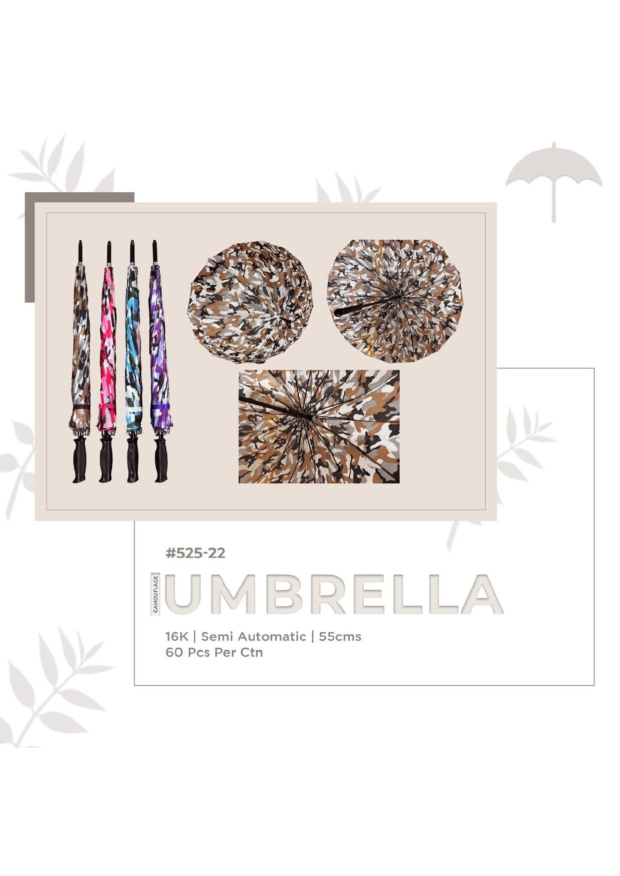 525-22 Heavy-Duty Semi Auto Umbrella